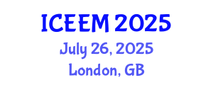 International Conference on Engineering, Economics and Management (ICEEM) July 26, 2025 - London, United Kingdom