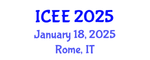 International Conference on Engineering Education (ICEE) January 18, 2025 - Rome, Italy