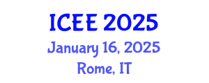 International Conference on Engineering Education (ICEE) January 16, 2025 - Rome, Italy