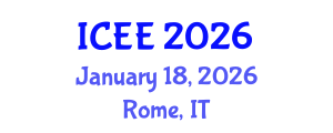 International Conference on Engineering Education (ICEE) January 18, 2026 - Rome, Italy