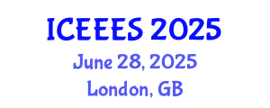 International Conference on Engineering, Environmental and Ecological Sciences (ICEEES) June 28, 2025 - London, United Kingdom