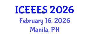 International Conference on Engineering, Environmental and Ecological Sciences (ICEEES) February 16, 2026 - Manila, Philippines