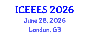 International Conference on Engineering, Environmental and Ecological Sciences (ICEEES) June 28, 2026 - London, United Kingdom