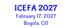 International Conference on Engineering Failure Analysis (ICEFA) February 17, 2027 - Bogota, Colombia International Conference on Engineering Failure Analysis (ICEFA) February 17, 2027 - Bogota, Colombia