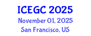 International Conference on Engineering Geology and Construction (ICEGC) November 01, 2025 - San Francisco, United States