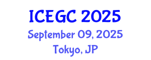 International Conference on Engineering Geology and Construction (ICEGC) September 09, 2025 - Tokyo, Japan