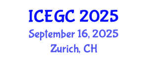 International Conference on Engineering Geology and Construction (ICEGC) September 16, 2025 - Zurich, Switzerland