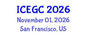 International Conference on Engineering Geology and Construction (ICEGC) November 01, 2026 - San Francisco, United States