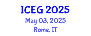 International Conference on Engineering Geology (ICEG) May 03, 2025 - Rome, Italy