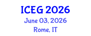 International Conference on Engineering Geology (ICEG) June 03, 2026 - Rome, Italy