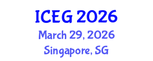 International Conference on Engineering Geology (ICEG) March 29, 2026 - Singapore, Singapore