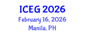 International Conference on Engineering Geophysics (ICEG) February 16, 2026 - Manila, Philippines International Conference on Engineering Geophysics (ICEG) February 16, 2026 - Manila, Philippines