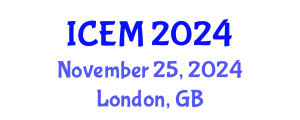 International Conference on Engineering Management (ICEM) November 25, 2024 - London, United Kingdom