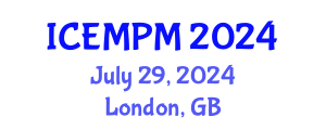 International Conference on Engineering, Manufacturing and Production Management (ICEMPM) July 29, 2024 - London, United Kingdom