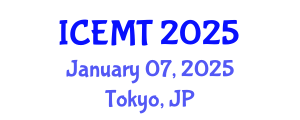 International Conference on Engineering Materials and Technology (ICEMT) January 07, 2025 - Tokyo, Japan