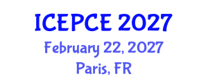 International Conference on Engineering Psychology and Cognitive Ergonomics (ICEPCE) February 22, 2027 - Paris, France International Conference on Engineering Psychology and Cognitive Ergonomics (ICEPCE) February 22, 2027 - Paris, France