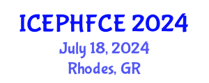 International Conference on Engineering Psychology, Human Factors and Cognitive Ergonomics (ICEPHFCE) July 19, 2024 - Rhodes, Greece