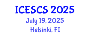 International Conference on Engineering Supply Chain Systems (ICESCS) July 19, 2025 - Helsinki, Finland