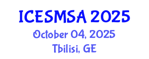 International Conference on Engineering Systems Modeling, Simulation and Analysis (ICESMSA) October 04, 2025 - Tbilisi, Georgia