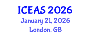 International Conference on English and American Studies (ICEAS) January 21, 2026 - London, United Kingdom