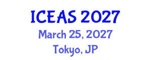 International Conference on English and American Studies (ICEAS) March 25, 2027 - Tokyo, Japan International Conference on English and American Studies (ICEAS) March 25, 2027 - Tokyo, Japan