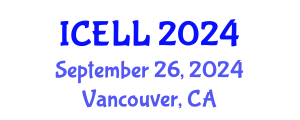 International Conference on English Language and Linguistics (ICELL) September 26, 2024 - Vancouver, Canada