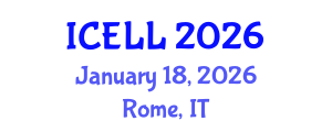 International Conference on English Language and Linguistics (ICELL) January 18, 2026 - Rome, Italy
