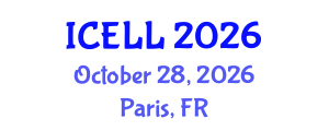 International Conference on English Language and Linguistics (ICELL) October 28, 2026 - Paris, France