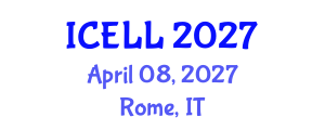 International Conference on English Language and Linguistics (ICELL) April 08, 2027 - Rome, Italy International Conference on English Language and Linguistics (ICELL) April 08, 2027 - Rome, Italy