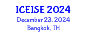 International Conference on Enterprise Information Systems and Engineering (ICEISE) December 23, 2024 - Bangkok, Thailand