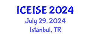 International Conference on Enterprise Information Systems and Engineering (ICEISE) July 29, 2024 - Istanbul, Turkey