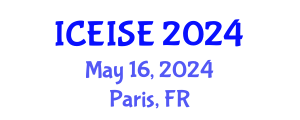 International Conference on Enterprise Information Systems and Engineering (ICEISE) May 16, 2024 - Paris, France