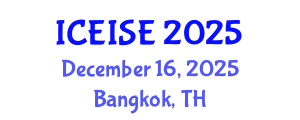 International Conference on Enterprise Information Systems and Engineering (ICEISE) December 16, 2025 - Bangkok, Thailand