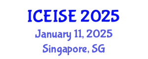 International Conference on Enterprise Information Systems and Engineering (ICEISE) January 11, 2025 - Singapore, Singapore
