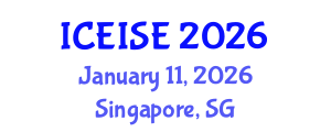 International Conference on Enterprise Information Systems and Engineering (ICEISE) January 11, 2026 - Singapore, Singapore