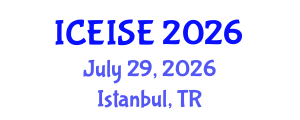 International Conference on Enterprise Information Systems and Engineering (ICEISE) July 29, 2026 - Istanbul, Turkey