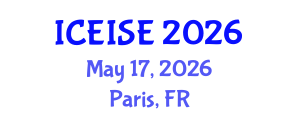 International Conference on Enterprise Information Systems and Engineering (ICEISE) May 17, 2026 - Paris, France