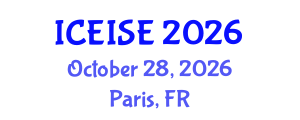 International Conference on Enterprise Information Systems and Engineering (ICEISE) October 28, 2026 - Paris, France