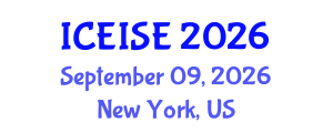International Conference on Enterprise Information Systems and Engineering (ICEISE) September 09, 2026 - New York, United States