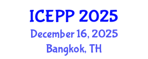 International Conference on Entomology and Plant Pathology (ICEPP) December 16, 2025 - Bangkok, Thailand