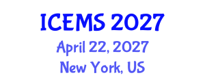 International Conference on Entrepreneurial Marketing and Sales (ICEMS) April 22, 2027 - New York, United States International Conference on Entrepreneurial Marketing and Sales (ICEMS) April 22, 2027 - New York, United States