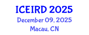 International Conference on Entrepreneurship, Innovation and Regional Development (ICEIRD) December 09, 2025 - Macau, China