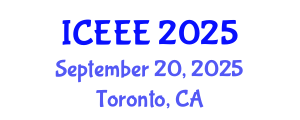 International Conference on Environment and Electrical Engineering (ICEEE) September 20, 2025 - Toronto, Canada