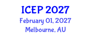 International Conference on Environment and Pollution (ICEP) February 01, 2027 - Melbourne, Australia International Conference on Environment and Pollution (ICEP) February 01, 2027 - Melbourne, Australia