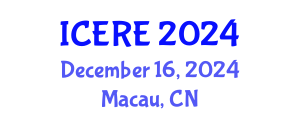 International Conference on Environment and Renewable Energy (ICERE) December 16, 2024 - Macau, China