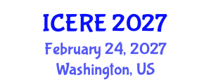 International Conference on Environment and Renewable Energy (ICERE) February 24, 2027 - Washington, United States International Conference on Environment and Renewable Energy (ICERE) February 24, 2027 - Washington, United States