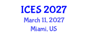 International Conference on Environment and Sustainability (ICES) March 11, 2027 - Miami, United States International Conference on Environment and Sustainability (ICES) March 11, 2027 - Miami, United States