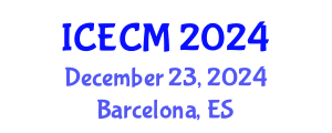 International Conference on Environment, Chemistry and Management (ICECM) December 23, 2024 - Barcelona, Spain