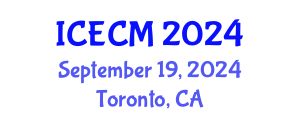 International Conference on Environment, Chemistry and Management (ICECM) September 19, 2024 - Toronto, Canada