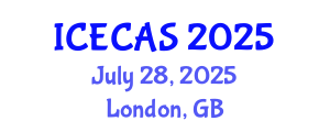 International Conference on Environment, Climate and Atmospheric Sciences (ICECAS) July 28, 2025 - London, United Kingdom International Conference on Environment, Climate and Atmospheric Sciences (ICECAS) July 28, 2025 - London, United Kingdom